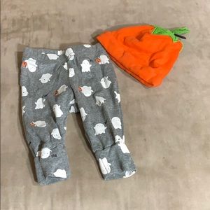 Halloween pants and hat